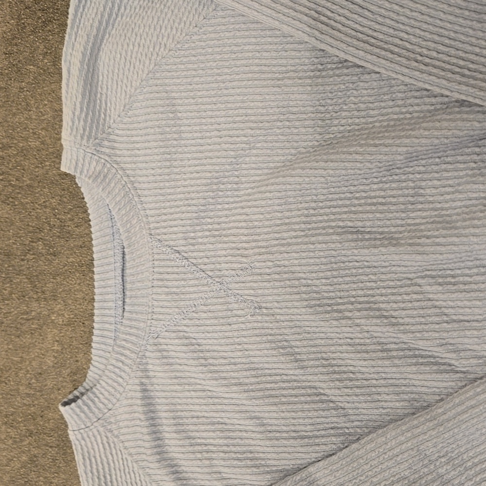 Light Blue Ribbed Sweater - Picture 2 of 3